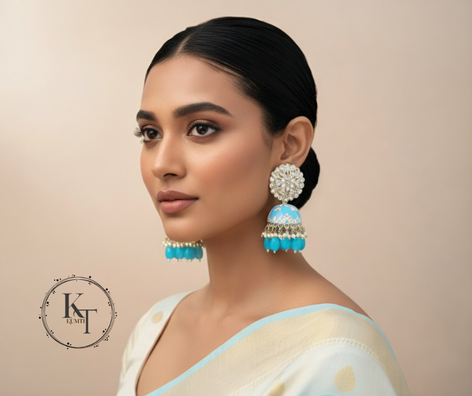 Blue Meena Jhumka 2