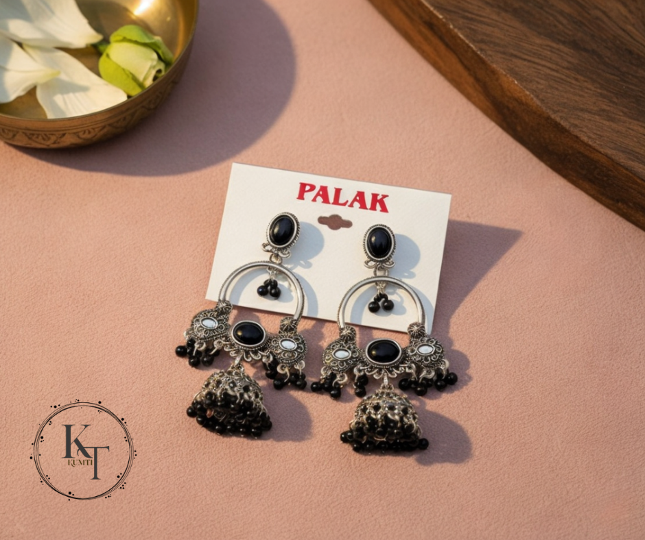 Oxidized Silver Jhumka – Palak Oxidized Silver Jhumka – Palak
