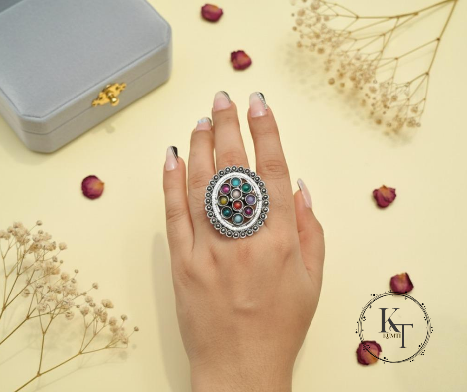 Oxidized Adjustable Ring