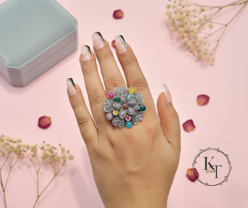 Oxidized Adjustable Ring