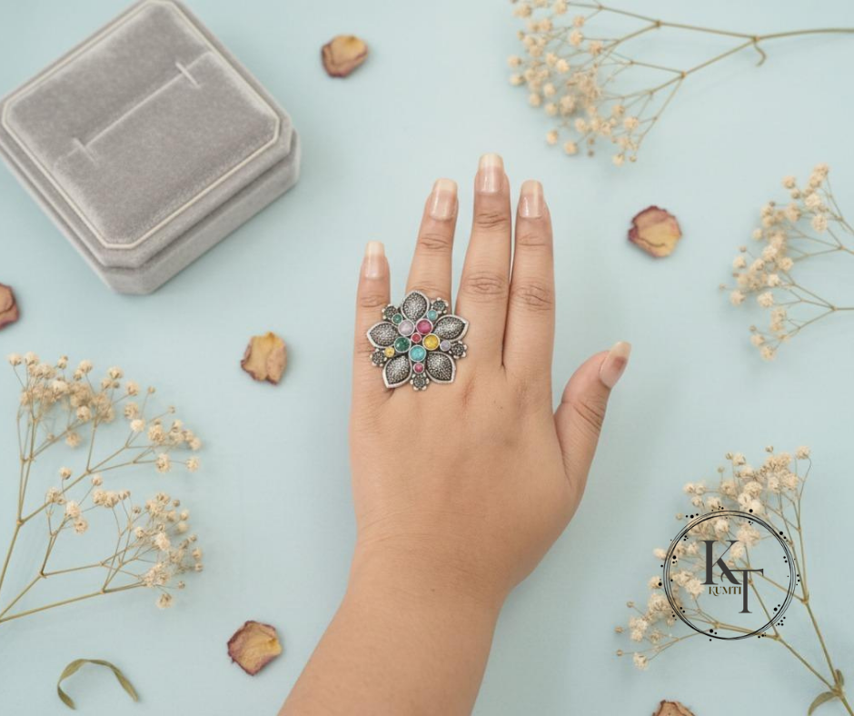 Oxidized Adjustable Ring