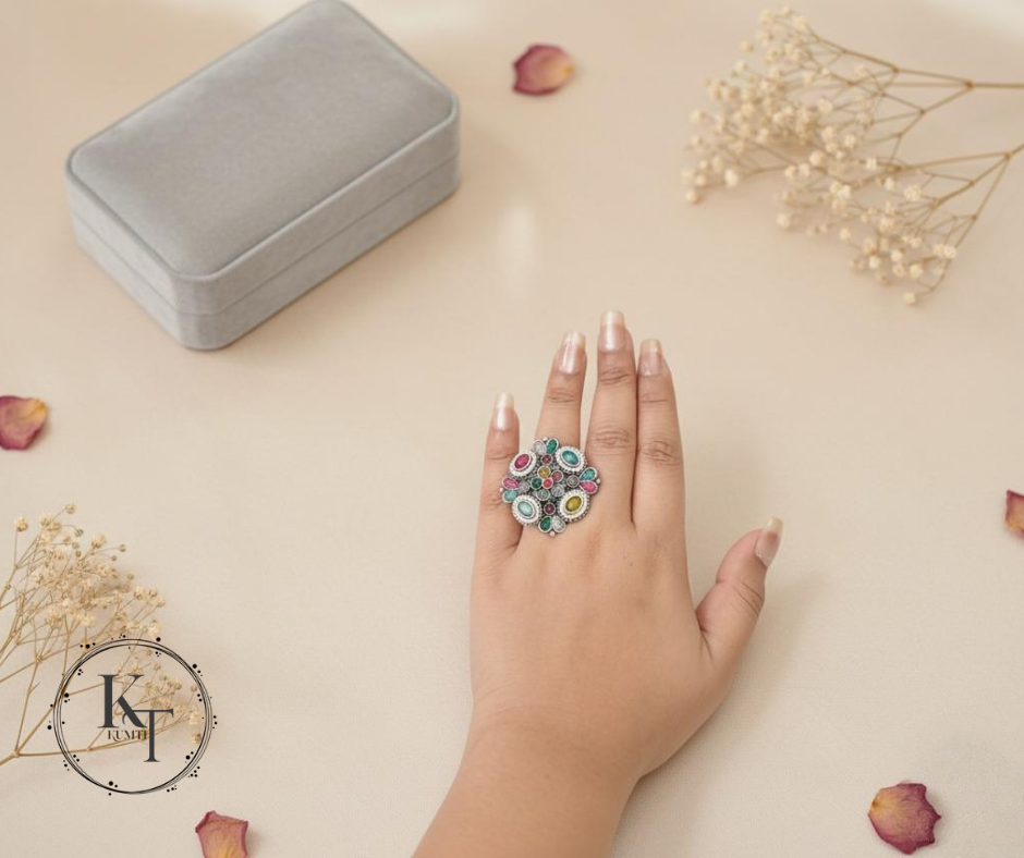 Oxidized Adjustable Ring