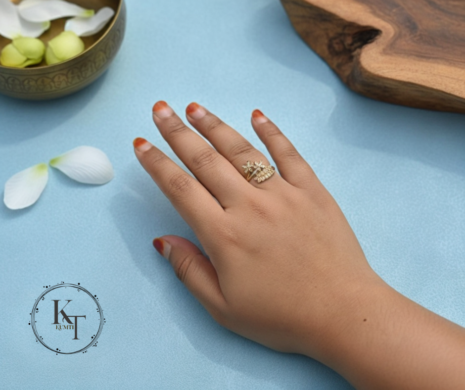 Floral Grace Adjustable Ring