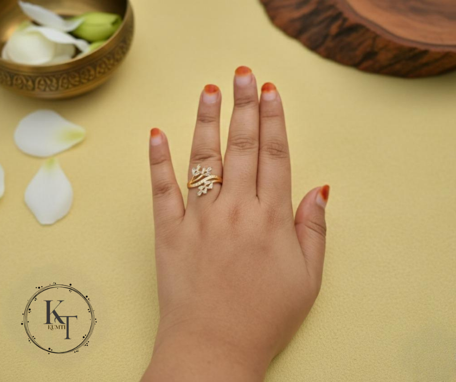 Floral Grace Adjustable Ring