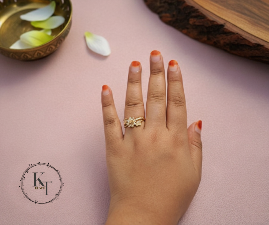 Floral Grace Adjustable Ring